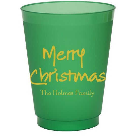 Studio Merry Christmas Colored Shatterproof Cups